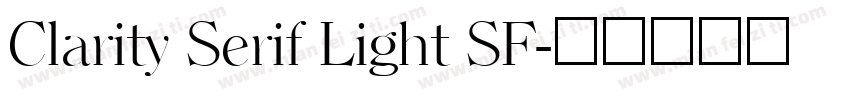 Clarity Serif Light SF字体转换
